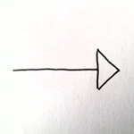 hollow triangle head arrow